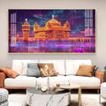 Sri HCmandir Sahib Glass Finish Horizontal Wall Art