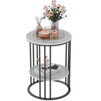 2-Tier Round Shape Modern Designer End Side Table - Decor Mantra 