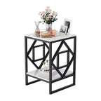 2-Tier Square Shape Modern Designer End Side Table - Decor Mantra 