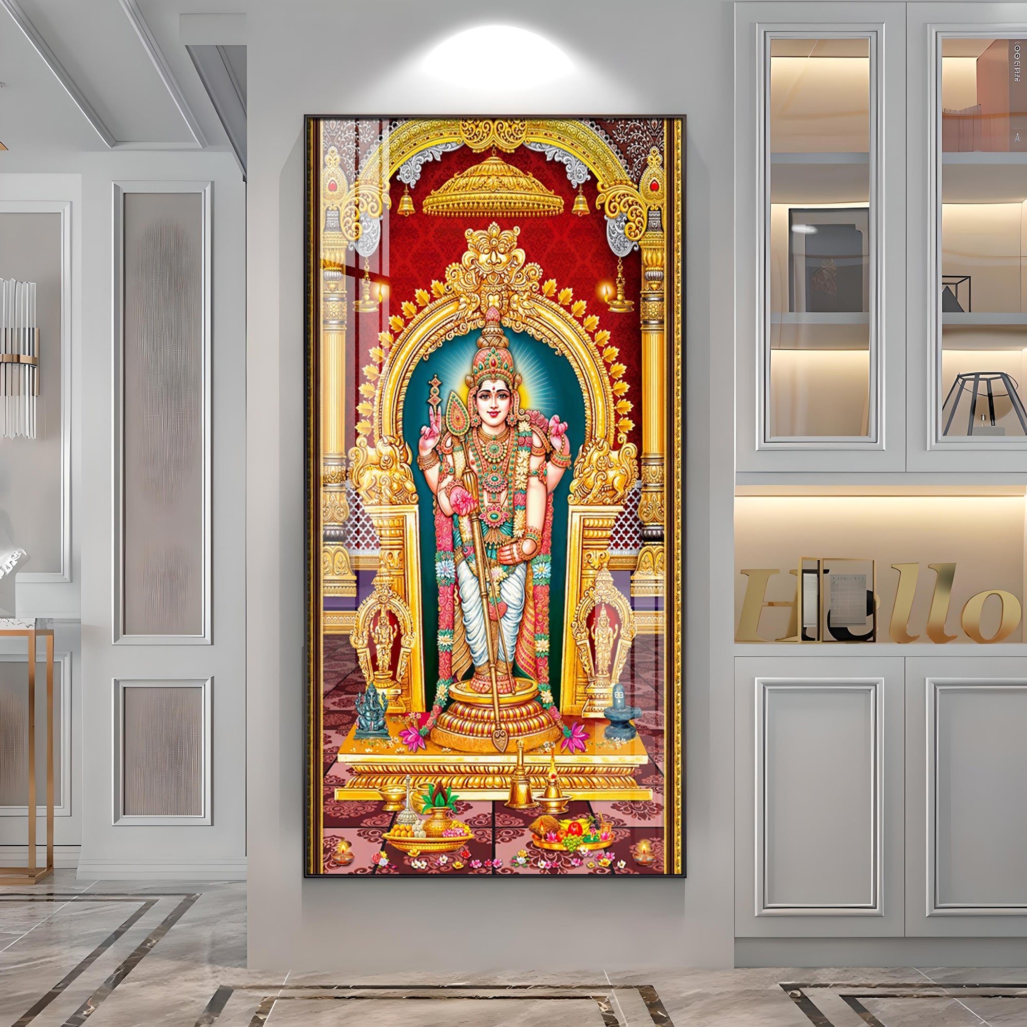 Thiruchendur Murugan Premium Acrylic Vertical Wall Art