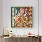 Goddess Durga Grace Premium Acrylic Square Wall Art