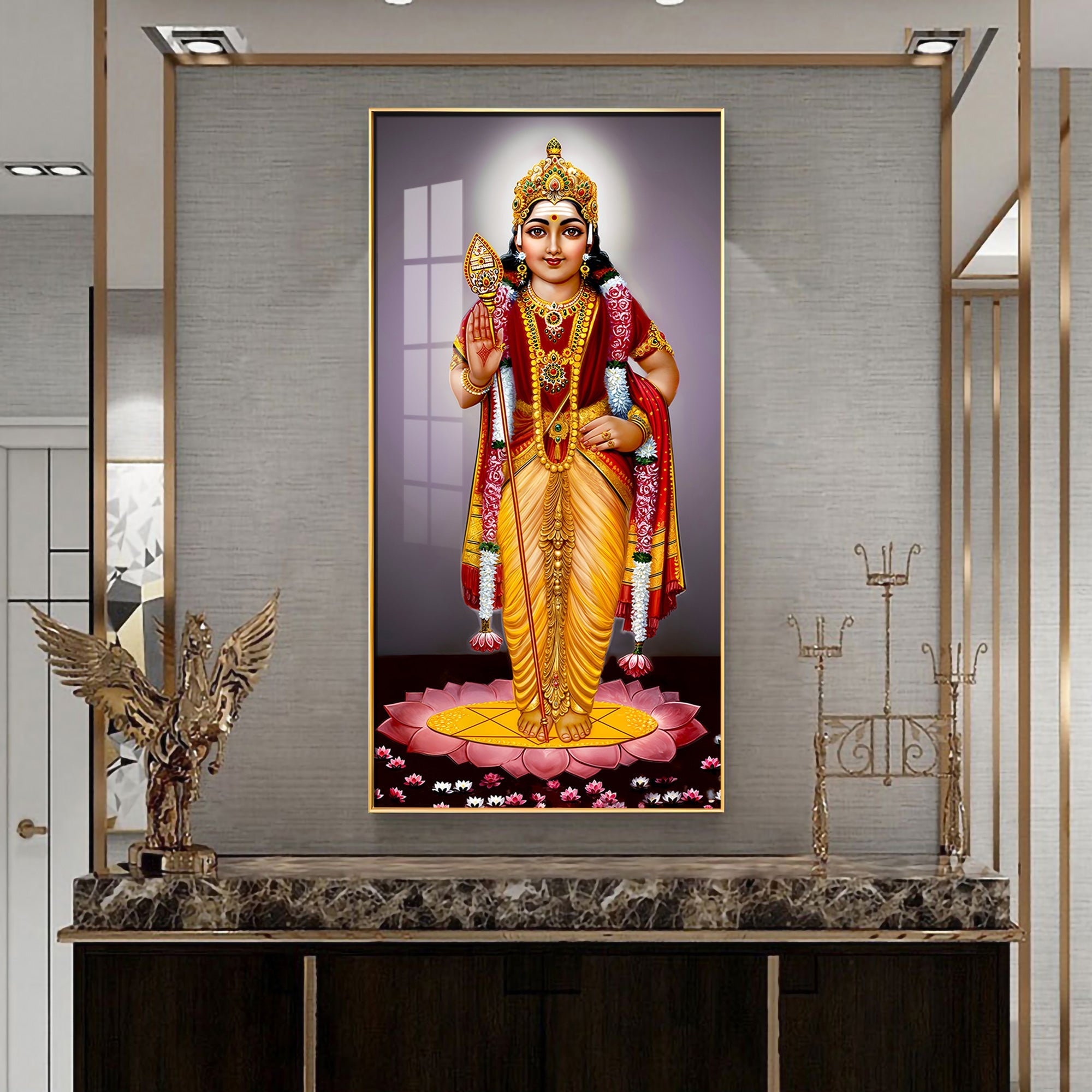 Tirupati Balaji Premium Acrylic Vertical Wall Art