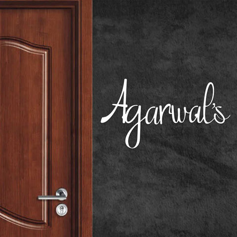 Personalized Weatherproof Metal Name Plate for Home | Elegant Laser Cut Design for Outdoor Entrance