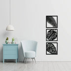 Wooden 3 Pieces Tree Wall Art Panel Frame - Decor Mantra 