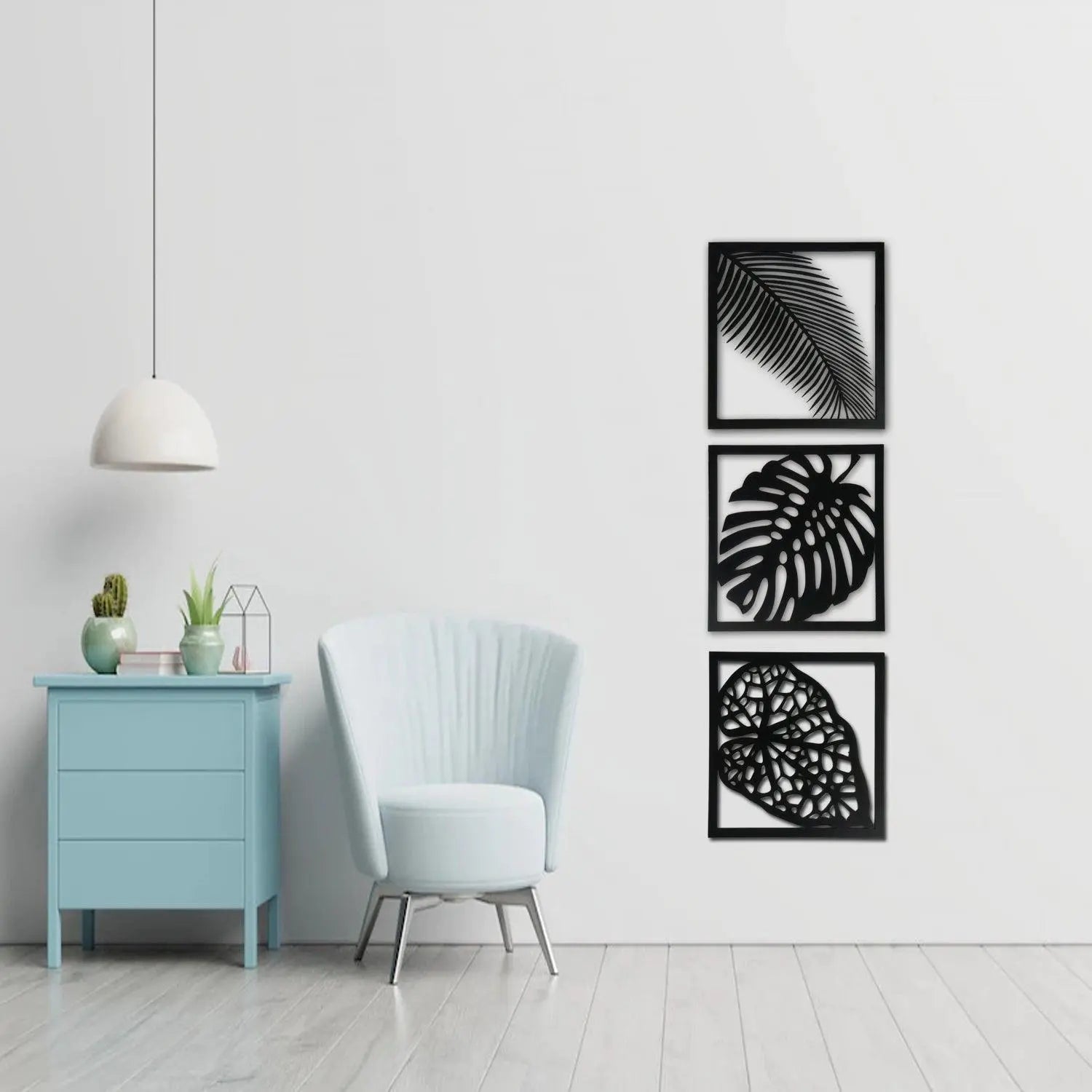 Wooden 3 Pieces Tree Wall Art Panel Frame - Decor Mantra 