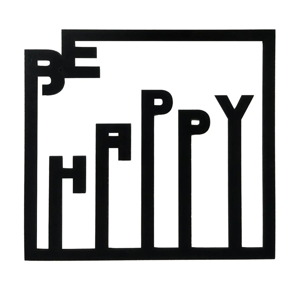 Be Happy Designer Wooden Wall Hanging for Home Decor - Decor Mantra 