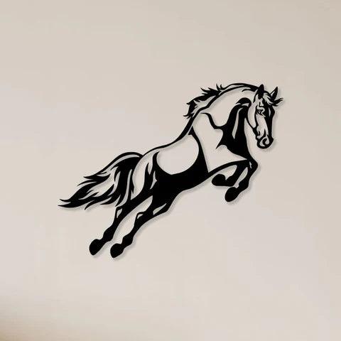 Jumping Horse Metal Wall Art - Decor Mantra 