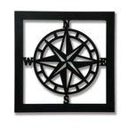 Black Wooden Nautical Compass Wall Décor - Decor Mantra 