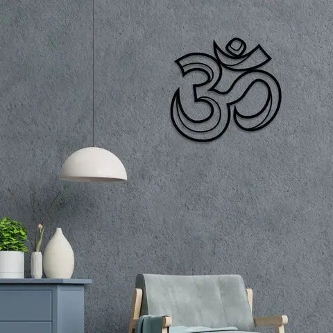 3D Om Metal Wall Art Decor Mantra