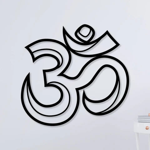 3D Om Metal Wall Art Decor Mantra