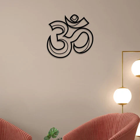 3D Om Metal Wall Art Decor Mantra