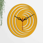 3D Shape Designer Wooden Wall Clock - Decor Mantra 