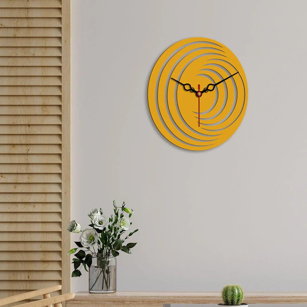 3D Shape Designer Wooden Wall Clock - Decor Mantra 