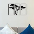 3 Piece Bonsai Tree Metal Wall Art - Decor Mantra 