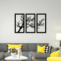 3 Piece Dried Tree Metal Wall Art - Decor Mantra 