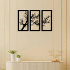 3 Piece Dried Tree Metal Wall Art - Decor Mantra 