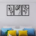 3 Piece Flower Set Metal Wall Art - Decor Mantra 
