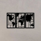3 Piece Map Metal Wall Art - Decor Mantra 