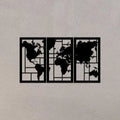 3 Piece Map Metal Wall Art - Decor Mantra 
