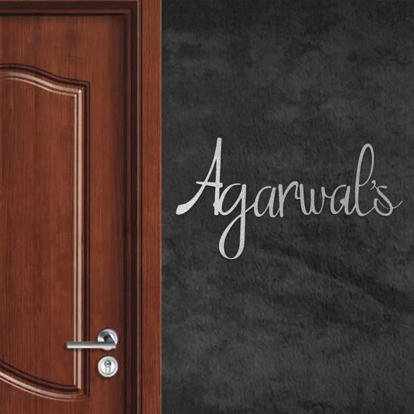 Personalized Weatherproof Metal Name Plate for Home | Elegant Laser Cut Design for Outdoor Entrance - Harshita Craft