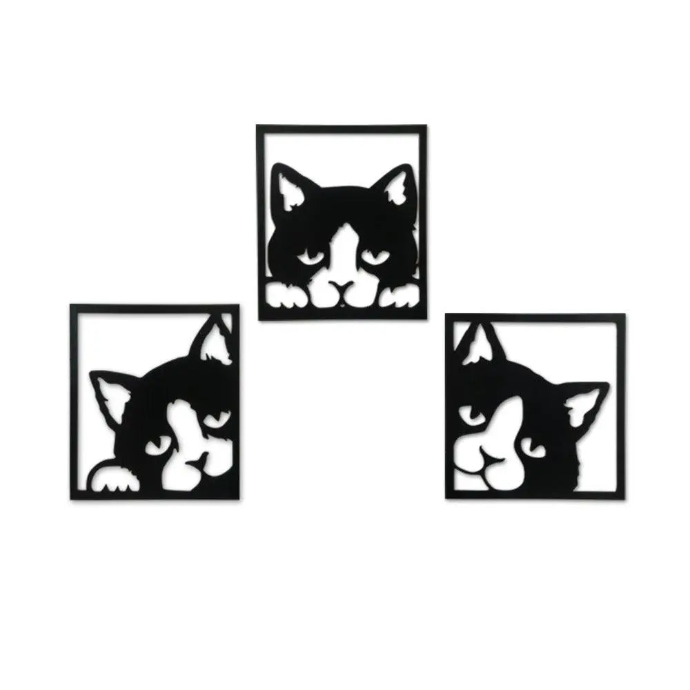 Three Cats MDF Wooden Cutout - Decor Mantra 