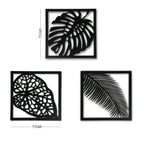Wooden 3 Pieces Tree Wall Art Panel Frame - Decor Mantra 