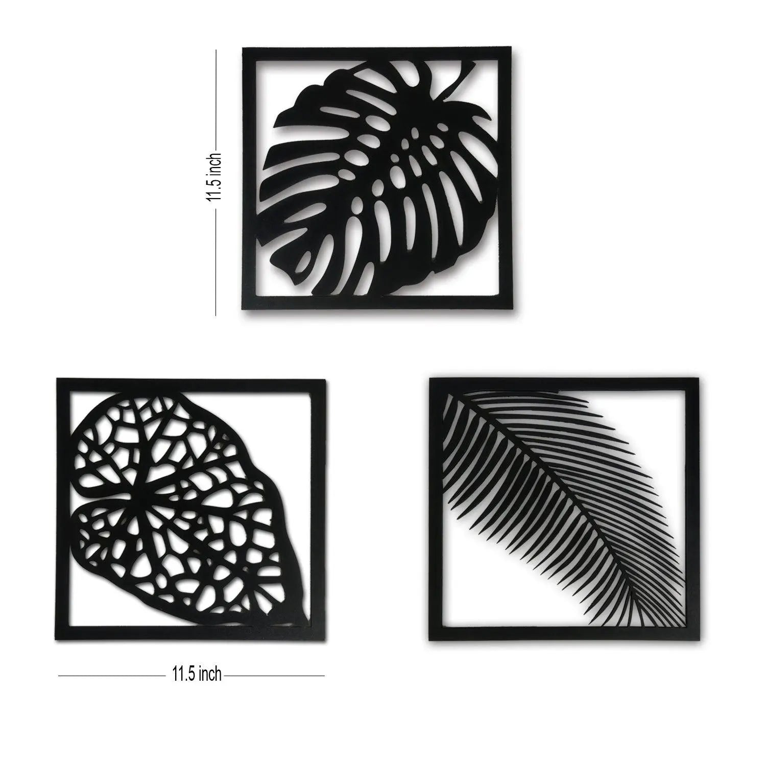 Wooden 3 Pieces Tree Wall Art Panel Frame - Decor Mantra 