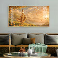 Gudiance Of Light Buddha Glass Finish Horizontal Wall Art
