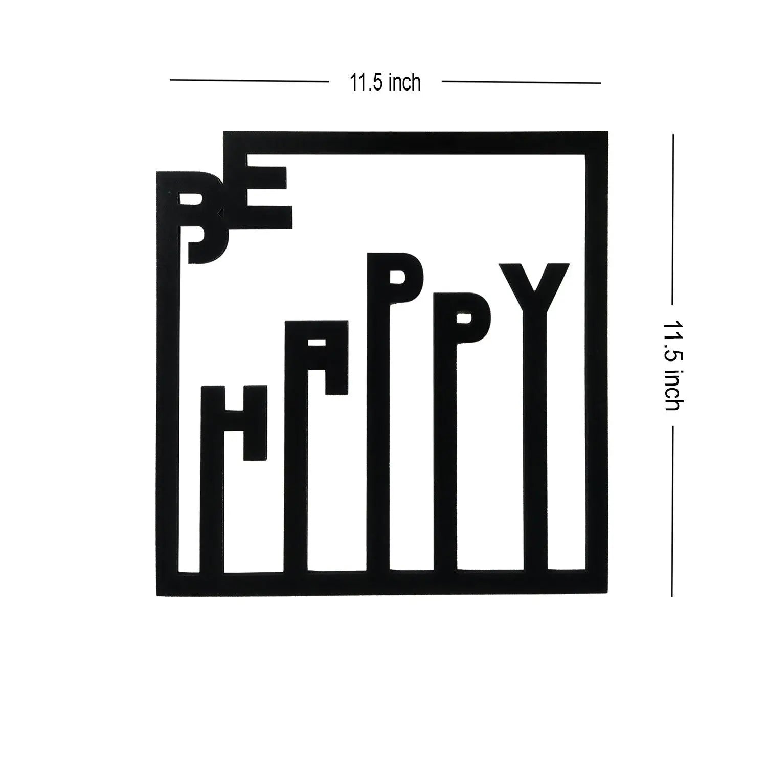 Be Happy Designer Wooden Wall Hanging for Home Decor - Decor Mantra 