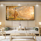 Gudiance Of Light Buddha Glass Finish Horizontal Wall Art