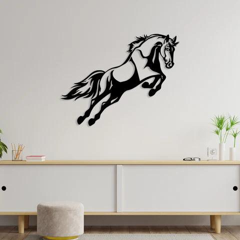 Jumping Horse Metal Wall Art - Decor Mantra 