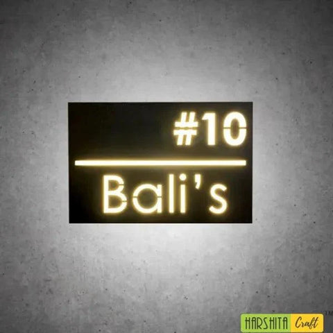 Light Name Plate - Decor Mantra 