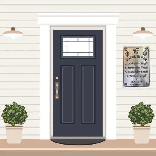 Steel Name Plate - Decor Mantra 