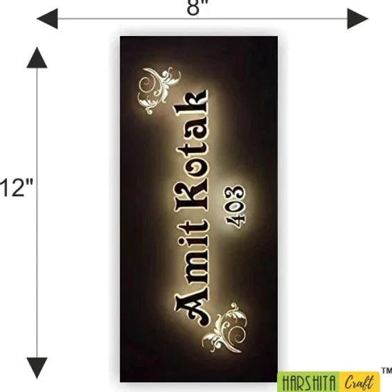 Light Name Plate - Decor Mantra 