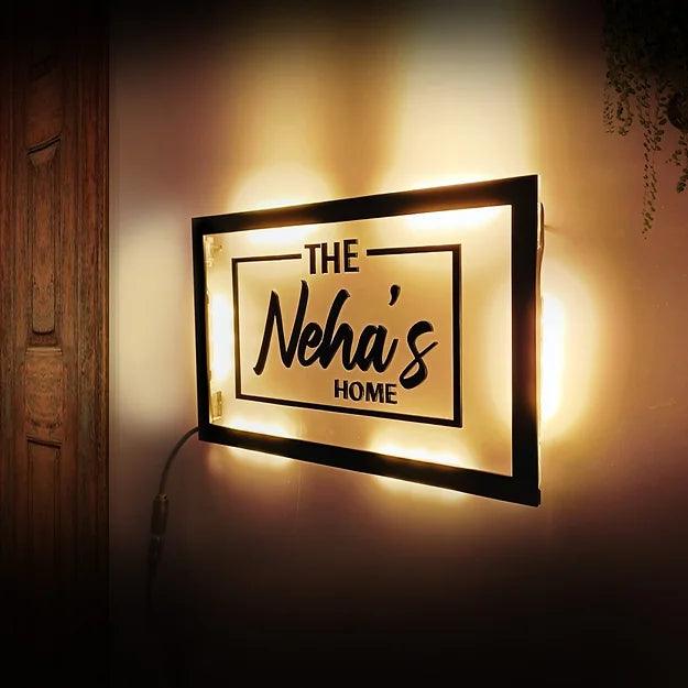 Designer Light Name Plate - Decor Mantra 