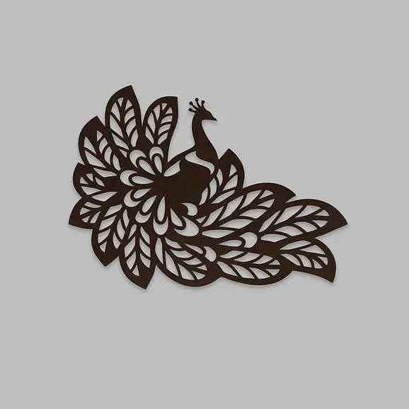 Beautiful Peacock Wings Designer Art Backlit Wooden Wall Decor with LED Night - Decor Mantra 