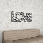 Black Finished Love Text Wall Hanging - Decor Mantra 