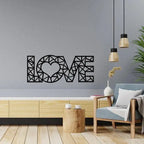 Black Finished Love Text Wall Hanging - Decor Mantra 