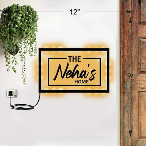 Designer Light Name Plate - Decor Mantra 