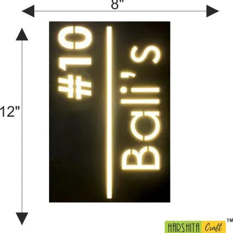 Light Name Plate - Decor Mantra 