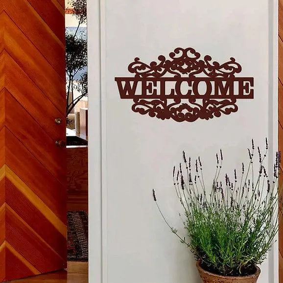 Wooden Finish Welcome Wall Hanging - Decor Mantra 