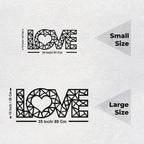 Black Finished Love Text Wall Hanging - Decor Mantra 
