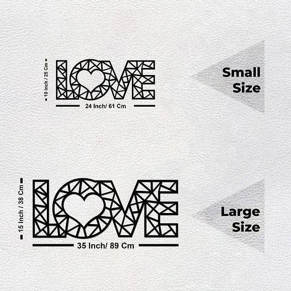 Black Finished Love Text Wall Hanging - Decor Mantra 