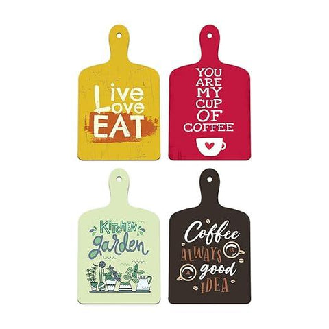 Decorative Wall Art Mdf Wooden Wall Hanger For Living Room | Bedroom | Gifts | Wall Hangings For Home Decoration | Modern Decor Items | Artworks Wall (Wh 5605N), Set Of 5 (Multi 15) - Decor Mantra 