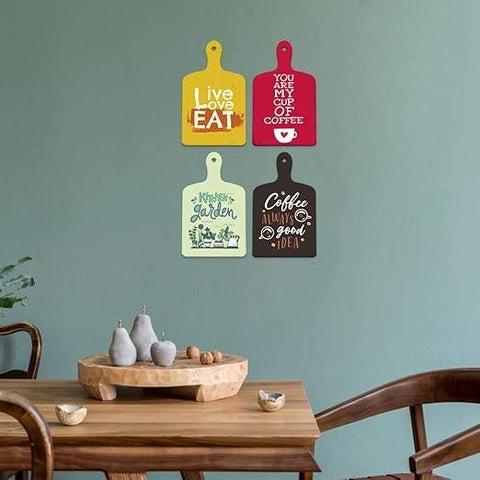 Decorative Wall Art Mdf Wooden Wall Hanger For Living Room | Bedroom | Gifts | Wall Hangings For Home Decoration | Modern Decor Items | Artworks Wall (Wh 5605N), Set Of 5 (Multi 15) - Decor Mantra 