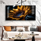 Dew Drop Petals Glass Finish Horizontal Wall Art