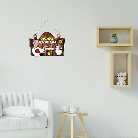 Wooden Decorative Wall Hanging Decoration item for Kitchen | Gifts | Livingroom Art Items | Wood Design Quotes Decor | Artwork (WH_3711NV) - Decor Mantra 