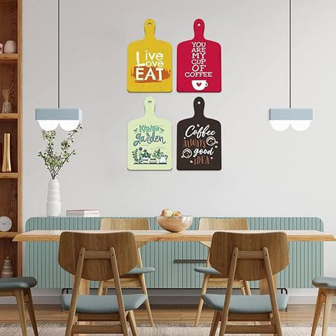 Decorative Wall Art Mdf Wooden Wall Hanger For Living Room | Bedroom | Gifts | Wall Hangings For Home Decoration | Modern Decor Items | Artworks Wall (Wh 5605N), Set Of 5 (Multi 15) - Decor Mantra 