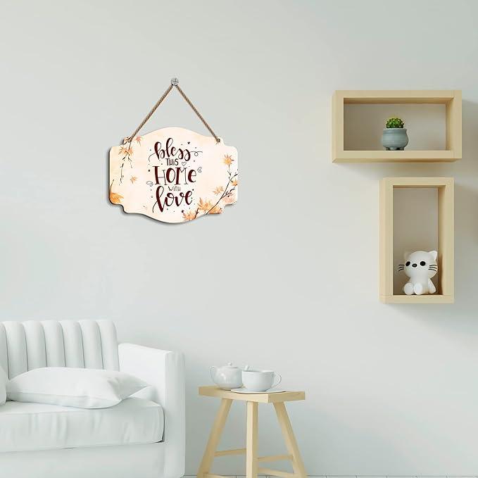 Home Quote Wooden Wall Hanger for Home Decor | Office | Gift | Bedroom | Living Room | Wall Accents | Wall Art | Wall Hangings Home Decoration | Art Items (WH_3607N) - Decor Mantra 