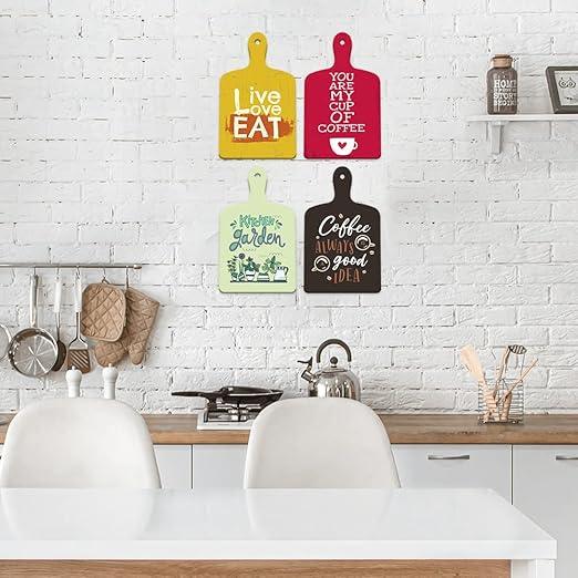 Decorative Wall Art Mdf Wooden Wall Hanger For Living Room | Bedroom | Gifts | Wall Hangings For Home Decoration | Modern Decor Items | Artworks Wall (Wh 5605N), Set Of 5 (Multi 15) - Decor Mantra 